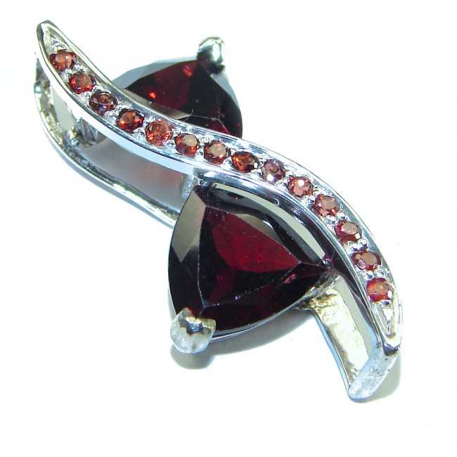 Carmen authentic Garnet .925 Sterling Silver Large handcrafted pendant