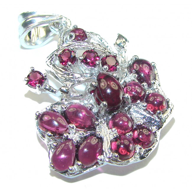 Authentic Garnet .925 Sterling Silver handcrafted pendant