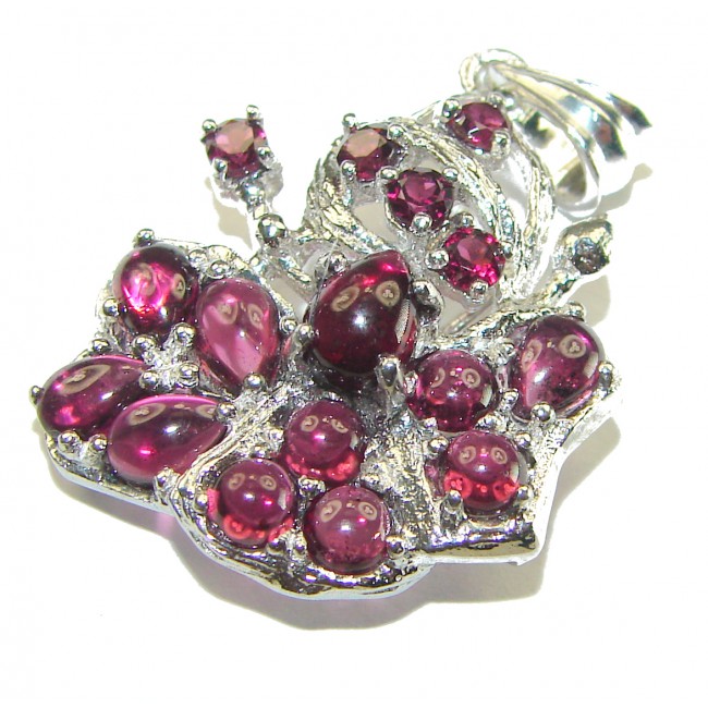 Authentic Garnet .925 Sterling Silver handcrafted pendant