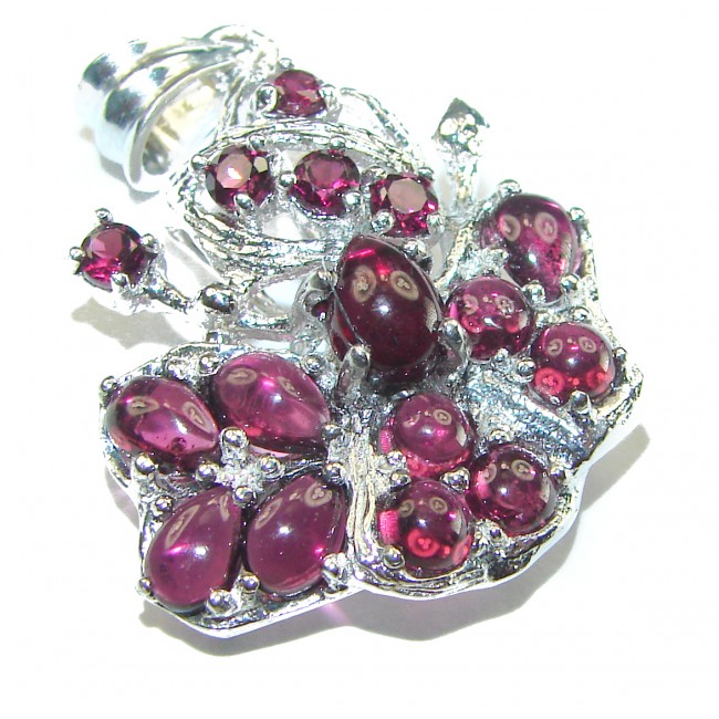 Authentic Garnet .925 Sterling Silver handcrafted pendant