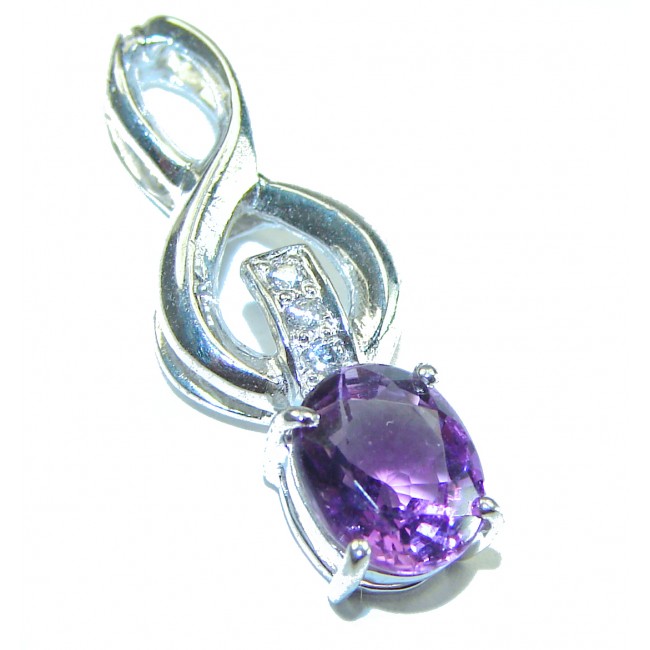 Best quality Genuine Amethyst .925 Sterling Silver handcrafted pendant