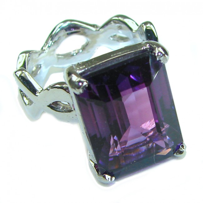 Purple Garden Amethyst .925 Sterling Silver Handcrafted Ring size 6