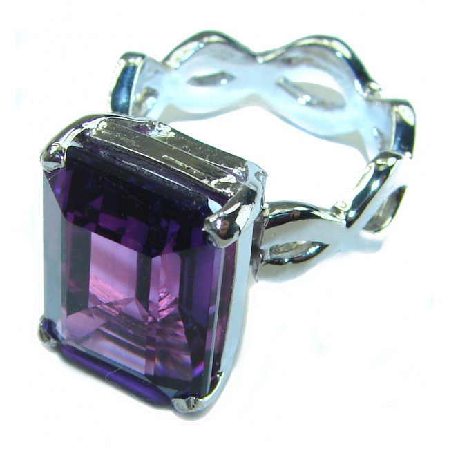 Purple Garden Amethyst .925 Sterling Silver Handcrafted Ring size 6