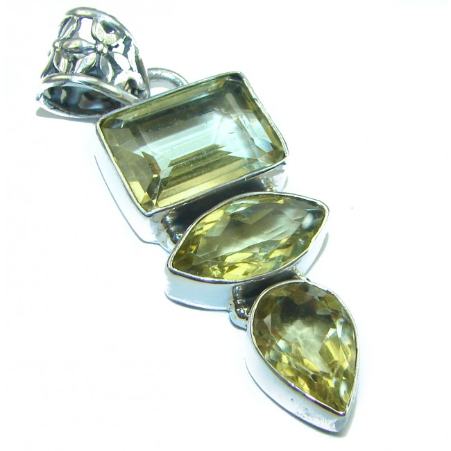 Real Beauty Citrine .925 Sterling Silver handcrafted Pendant