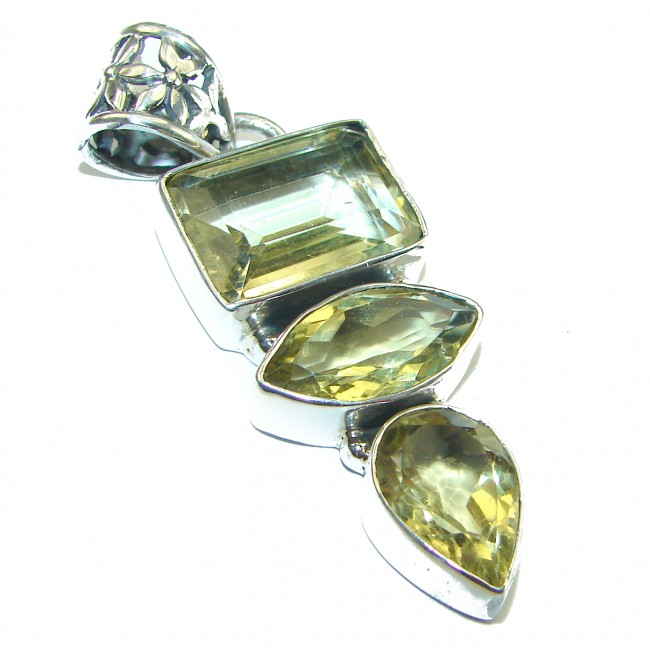 Real Beauty Citrine .925 Sterling Silver handcrafted Pendant