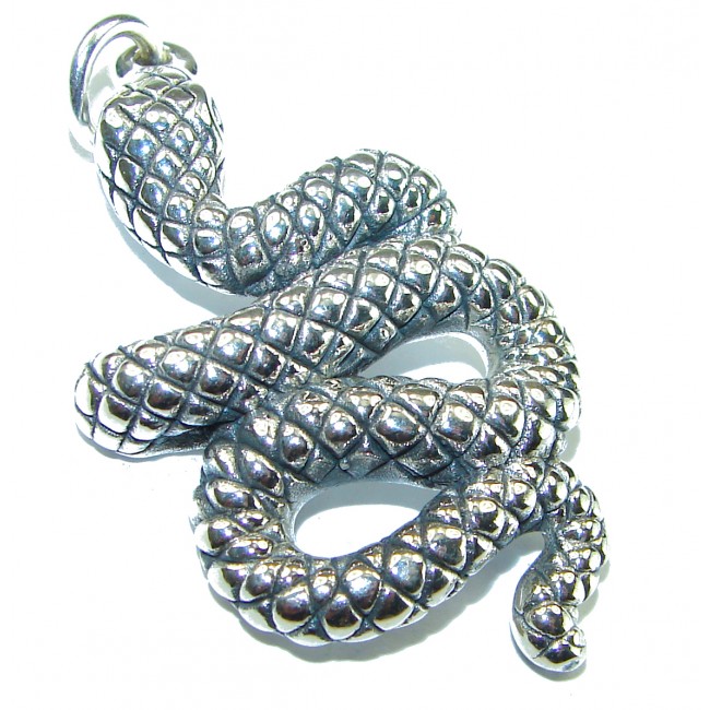 Boa Snake .925 Sterling Silver Bali made Pendant