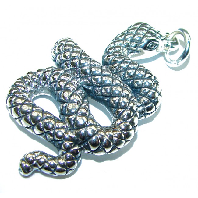 Boa Snake .925 Sterling Silver Bali made Pendant