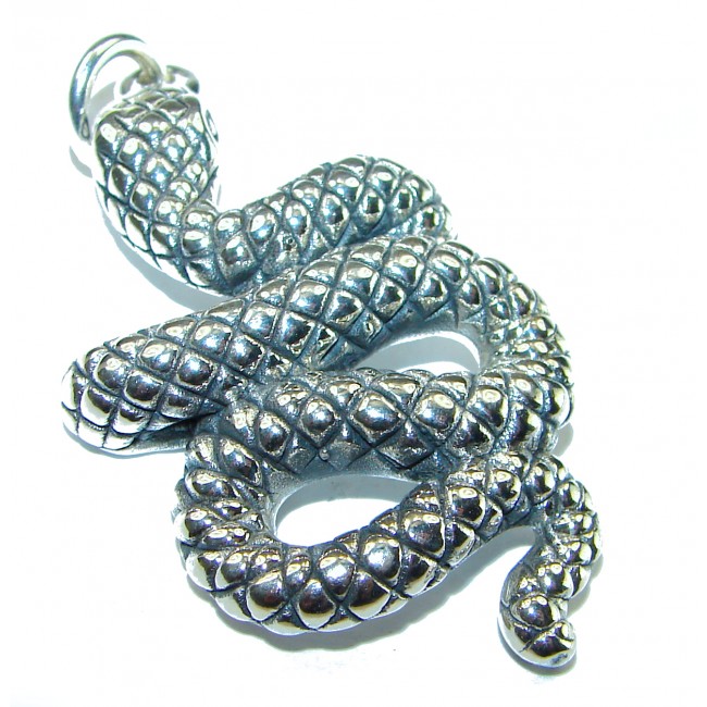 Boa Snake .925 Sterling Silver Bali made Pendant