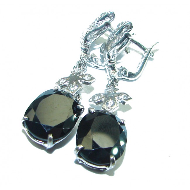 Magnificent Jewel Sapphire .925 Sterling Silver handcrafted incredible earrings