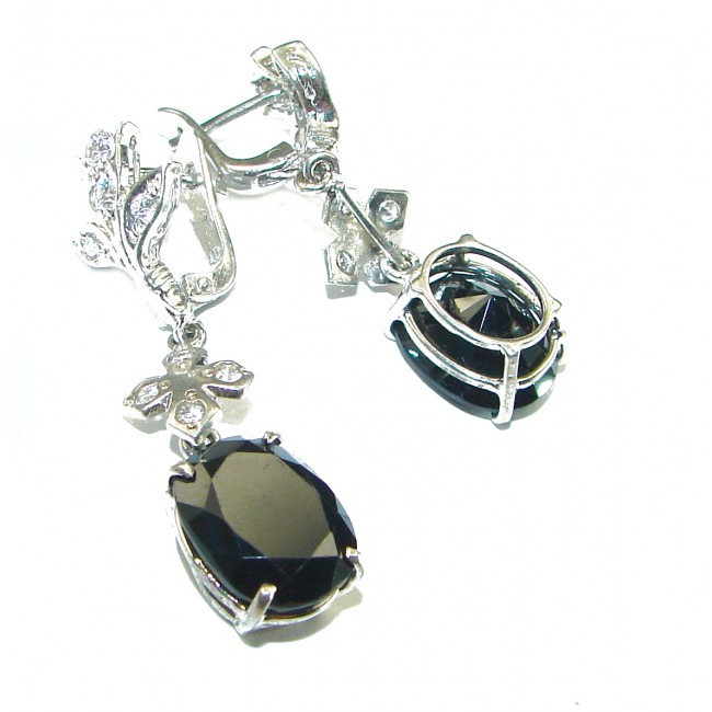 Magnificent Jewel Sapphire .925 Sterling Silver handcrafted incredible earrings