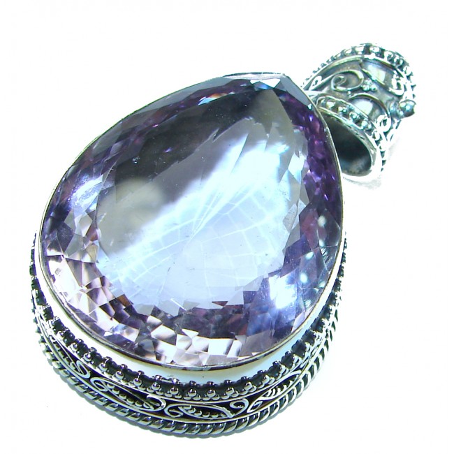 Best quality 33.6 grams Genuine Pink Amethyst .925 Sterling Silver handcrafted pendant