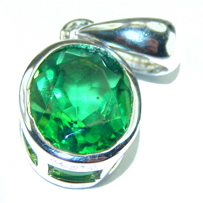 Authentic Chrome Diopside .925 Sterling Silver handcrafted Pendant