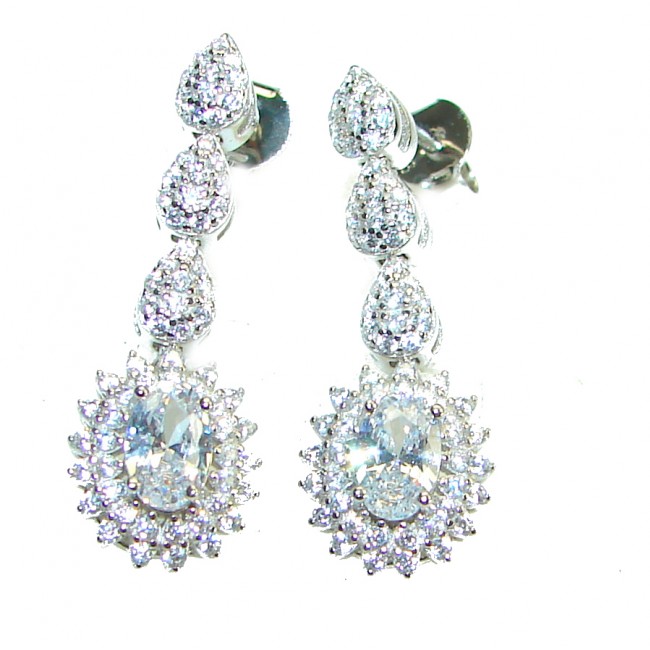 Exclusive White Topaz .925 Sterling Silver .925 Sterling Silver handcrafted Earrings