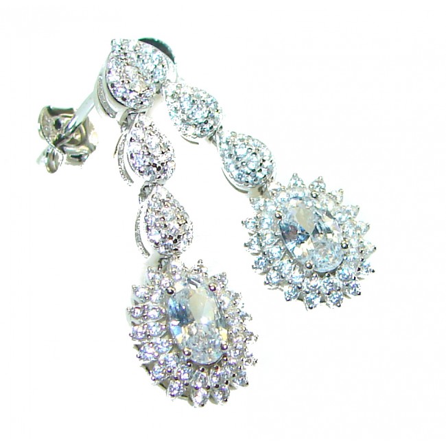 Exclusive White Topaz .925 Sterling Silver .925 Sterling Silver handcrafted Earrings