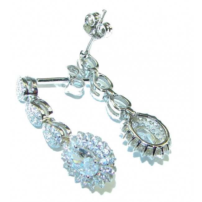 Exclusive White Topaz .925 Sterling Silver .925 Sterling Silver handcrafted Earrings