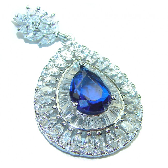 Sapphire .925 Sterling Silver handmade Pendant