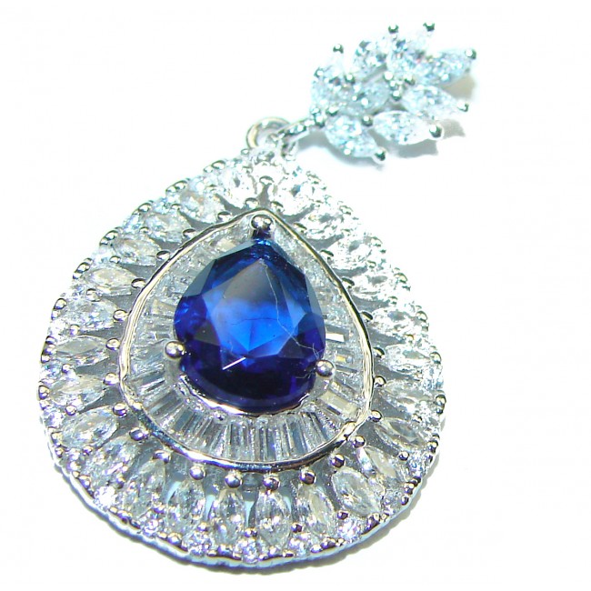 Sapphire .925 Sterling Silver handmade Pendant