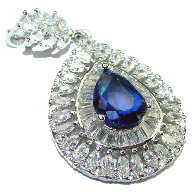 Sapphire .925 Sterling Silver handmade Pendant