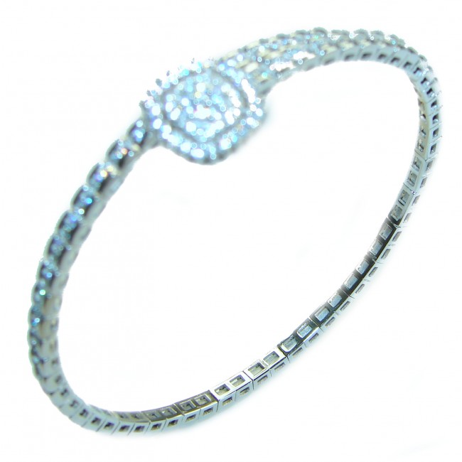 Glorious Natural White Topaz 925 Sterling Silver bracelet