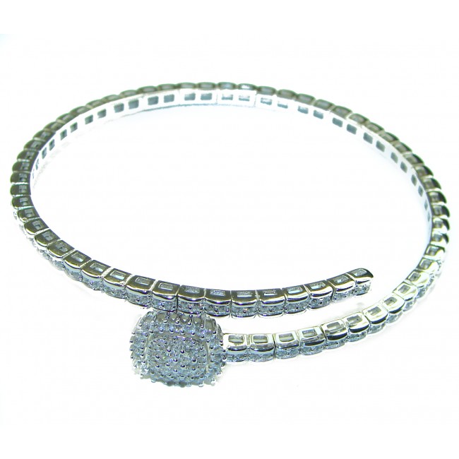 Glorious Natural White Topaz 925 Sterling Silver bracelet