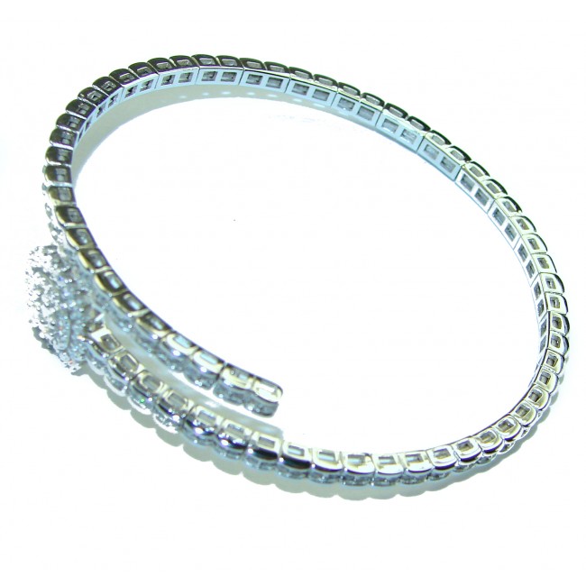 Glorious Natural White Topaz 925 Sterling Silver bracelet