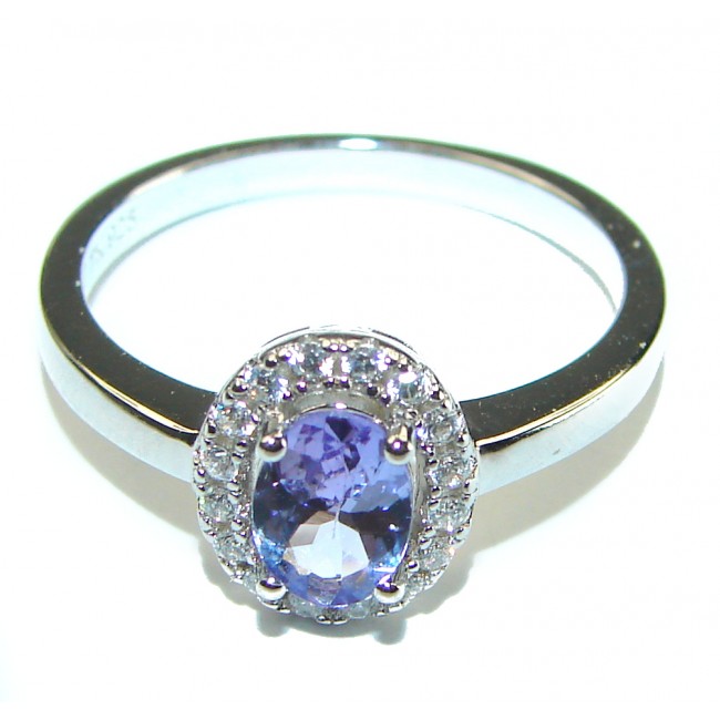 Authentic Tanzanite .925 Sterling Silver handmade Ring size 8