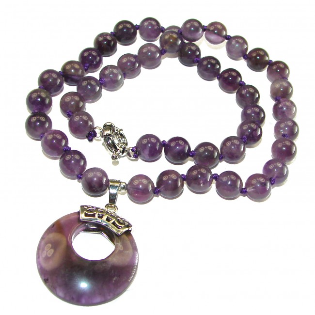 Endless Beauty authentic Amethyst .925 Sterling Silver handmade necklace