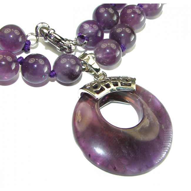 Endless Beauty authentic Amethyst .925 Sterling Silver handmade necklace