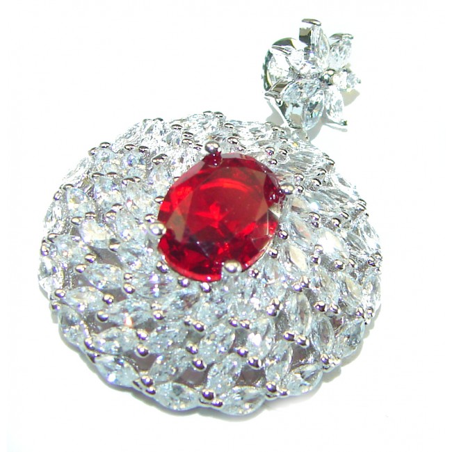 Excellent quality Genuine Ruby .925 Sterling Silver handmade Pendant