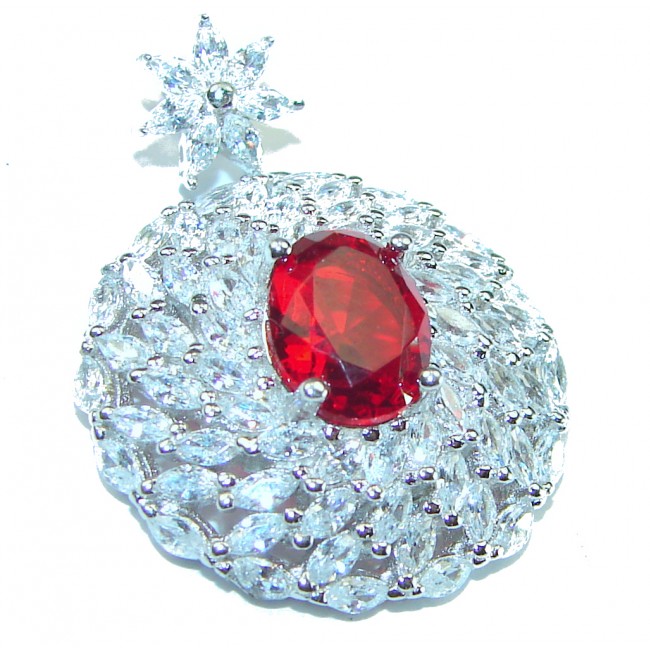 Excellent quality Genuine Ruby .925 Sterling Silver handmade Pendant