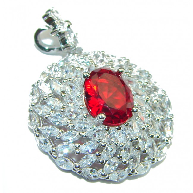 Excellent quality Genuine Ruby .925 Sterling Silver handmade Pendant