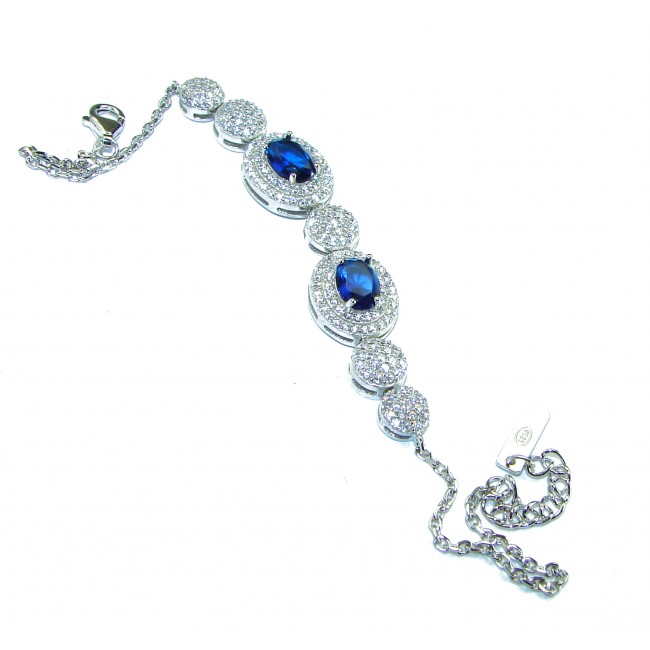 Endless Love Sapphire .925 Sterling Silver handcrafted Bracelet