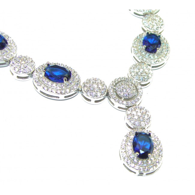 Endless Love Sapphire .925 Sterling Silver handcrafted necklace