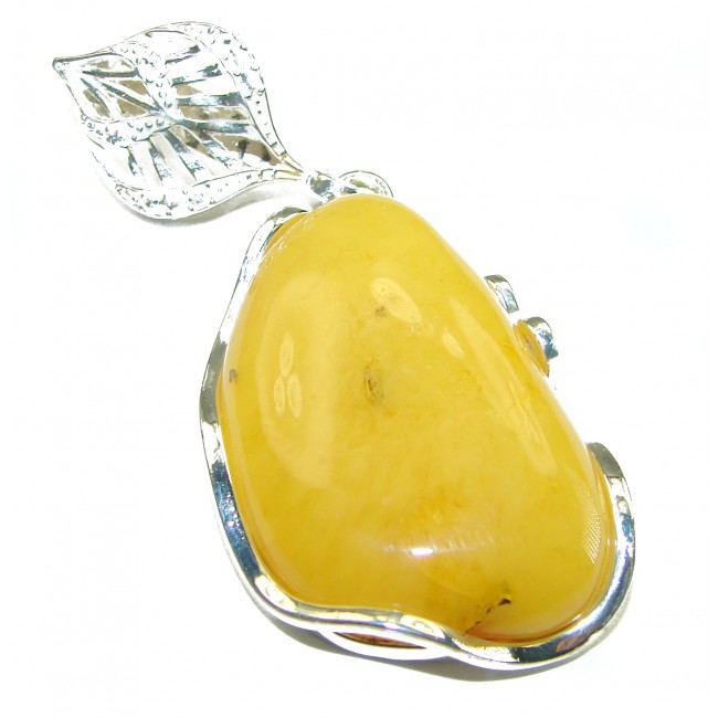 Butterscotch Baltic Amber .925 Sterling Silver handmade Pendant