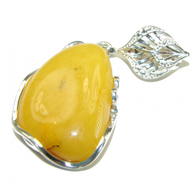 Butterscotch Baltic Amber .925 Sterling Silver handmade Pendant