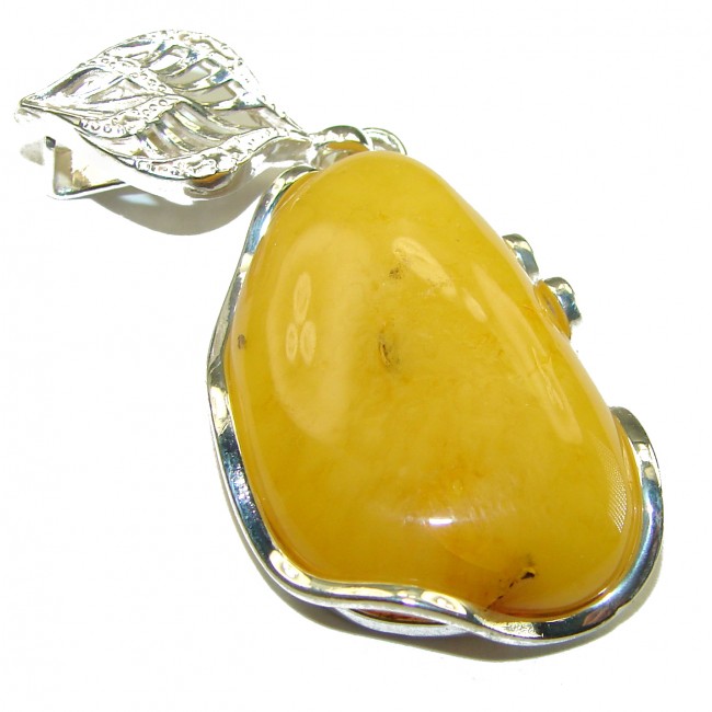 Butterscotch Baltic Amber .925 Sterling Silver handmade Pendant