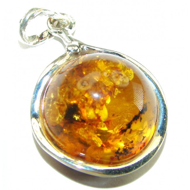 Vintage Beauty authentic Baltic Amber .925 Sterling Silver handcrafted pendant