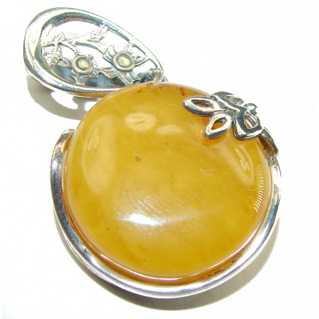 Butterscotch Baltic Amber .925 Sterling Silver handmade Pendant