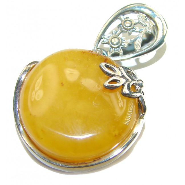 Butterscotch Baltic Amber .925 Sterling Silver handmade Pendant