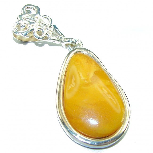 Butterscotch Baltic Amber .925 Sterling Silver handmade Pendant