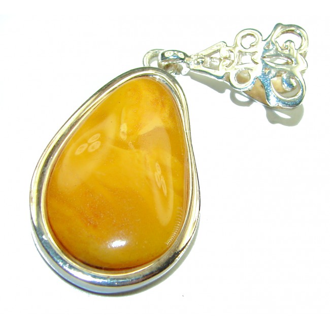 Butterscotch Baltic Amber .925 Sterling Silver handmade Pendant