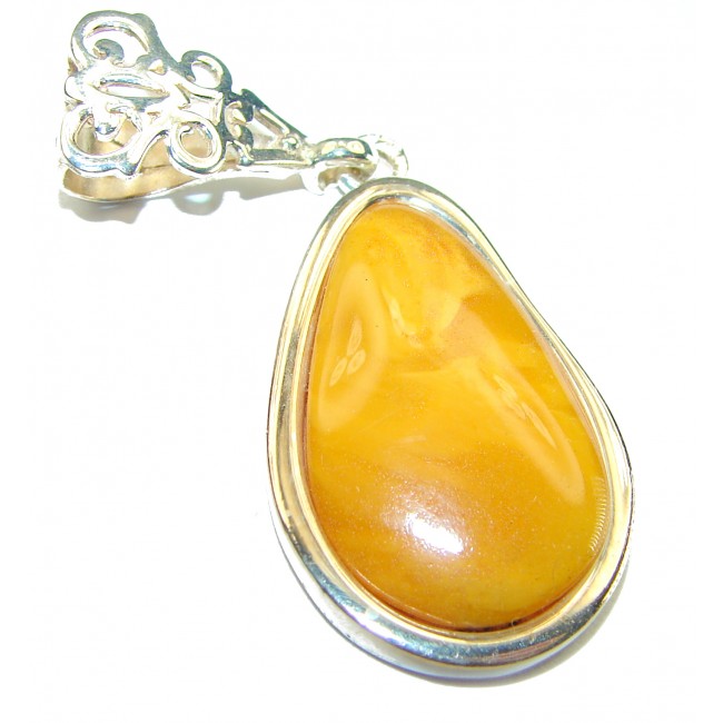 Butterscotch Baltic Amber .925 Sterling Silver handmade Pendant