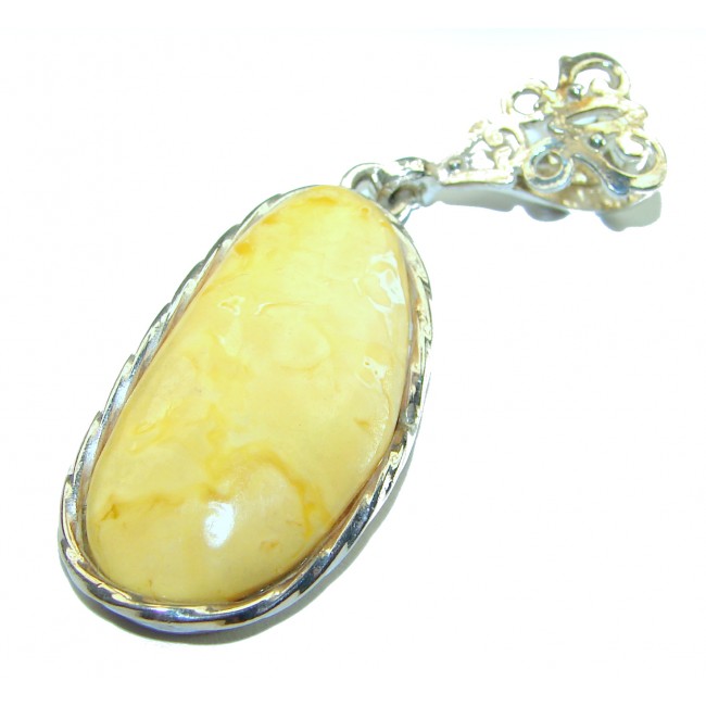 Butterscotch Baltic Amber .925 Sterling Silver handmade Pendant