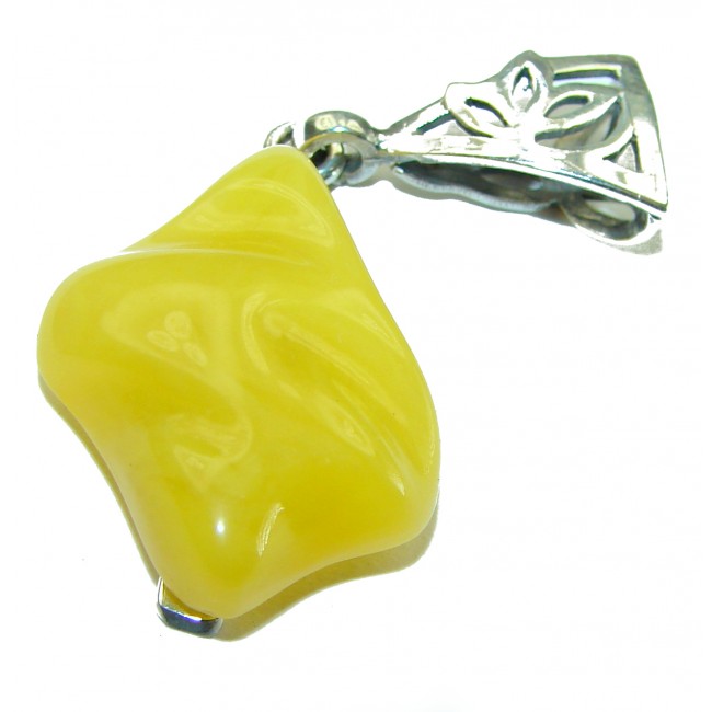 Butterscotch Baltic Amber .925 Sterling Silver handmade Pendant