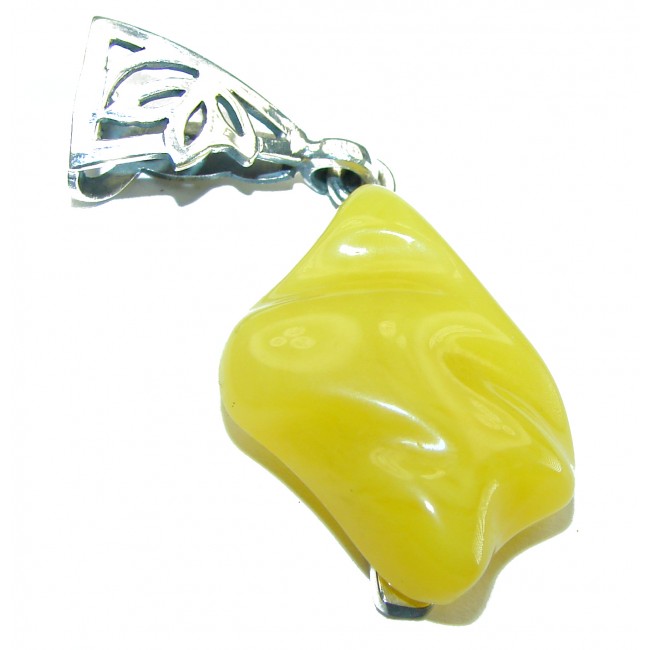 Butterscotch Baltic Amber .925 Sterling Silver handmade Pendant