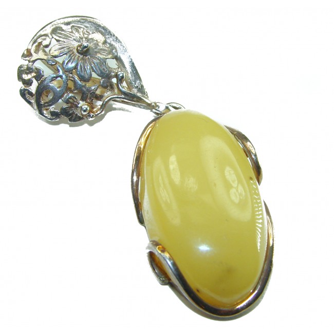 Butterscotch Baltic Amber .925 Sterling Silver handmade Pendant