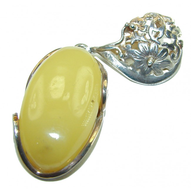 Butterscotch Baltic Amber .925 Sterling Silver handmade Pendant