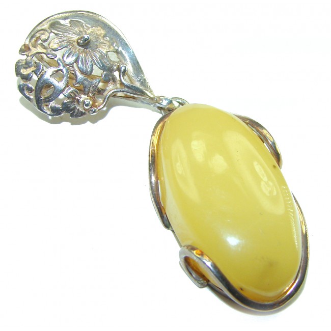 Butterscotch Baltic Amber .925 Sterling Silver handmade Pendant