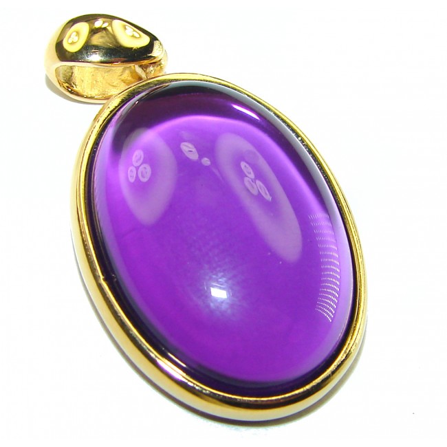 Vintage Design Amethyst 14K Gold over .925 Sterling Silver handcrafted Pendant