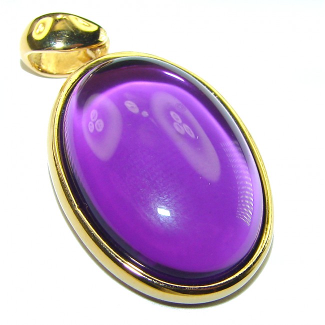 Vintage Design Amethyst 14K Gold over .925 Sterling Silver handcrafted Pendant